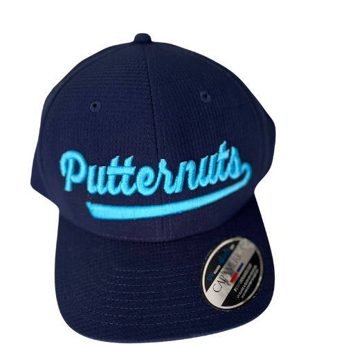 Baby Blue / Orange / White Embroidered Performance Golf Hat